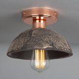Kauri Ceiling Light - Black Clay and Antique Brass Elegance