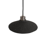 Pyrus Black Clay Pendant with Antique Brass Accents