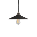Pyrus Black Clay Pendant with Antique Brass Accents