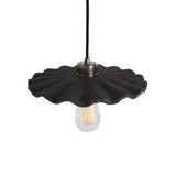 Kapok Pendant Light - Black Clay with Antique Brass Finish
