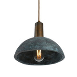 Kauri Pendant Light - Teal Seas, Antique Brass