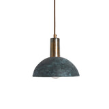 Kauri Pendant Light - Teal Seas, Antique Brass