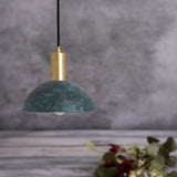 Kauri Pendant Light - Teal Seas, Antique Brass