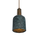 Osier Pendant - Serene Azure, Antique Brass