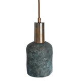 Osier Pendant - Serene Azure, Antique Brass