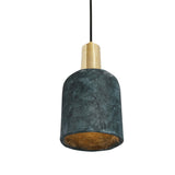 Osier Pendant - Serene Azure, Antique Brass