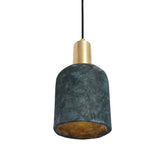 Osier Pendant - Serene Azure, Antique Brass