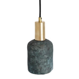 Osier Pendant - Serene Azure, Antique Brass