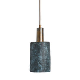 Senna Pendant - Rustic Blue Earth in Antique Brass