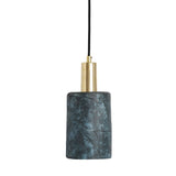 Senna Pendant - Rustic Blue Earth in Antique Brass