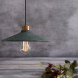 Pyrus Blue Earth Pendant Light in Antique Brass Finish