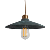 Pyrus Blue Earth Pendant Light in Antique Brass Finish
