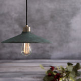 Pyrus Blue Earth Pendant Light in Antique Brass Finish