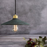 Pyrus Blue Earth Pendant Light in Antique Brass Finish