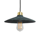 Pyrus Blue Earth Pendant Light in Antique Brass Finish