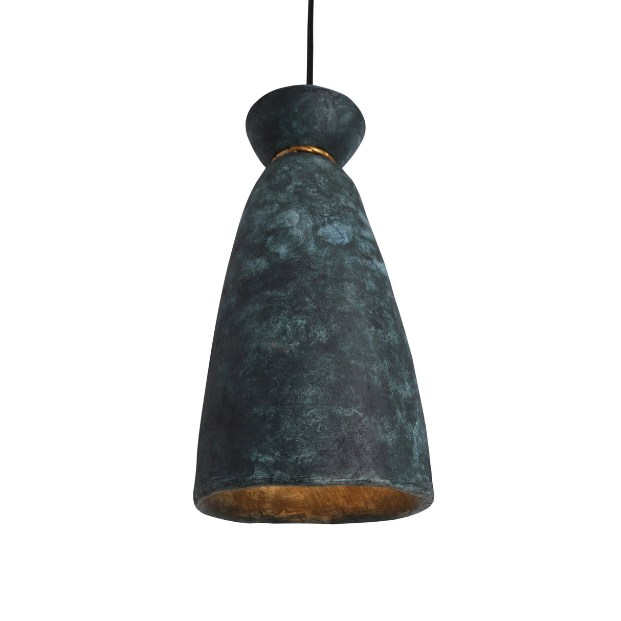 Pando Pendant Light - Oceanic Blue and Antique Brass Finish