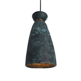 Pando Pendant Light - Oceanic Blue and Antique Brass Finish