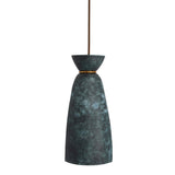 Pando Pendant Light - Oceanic Blue and Antique Brass Finish