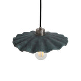 Kapok Pendant Light - Blue Earth Finish with Antique Brass Details