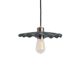 Kapok Pendant Light - Blue Earth Finish with Antique Brass Details