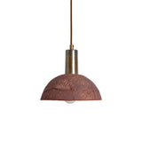 Rustic Kauri Pendant with Red Iron and Antique Brass Finish