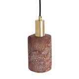Senna Pendant - Rustic Red Iron with Antique Brass Accents