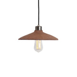 Pyrus Pendant - Textured Ceramic in Red Iron and Antique Brass