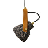 Pera Pendant Light - Eco-Friendly Ceramic, Antique Brass, Vibrant Red Cord