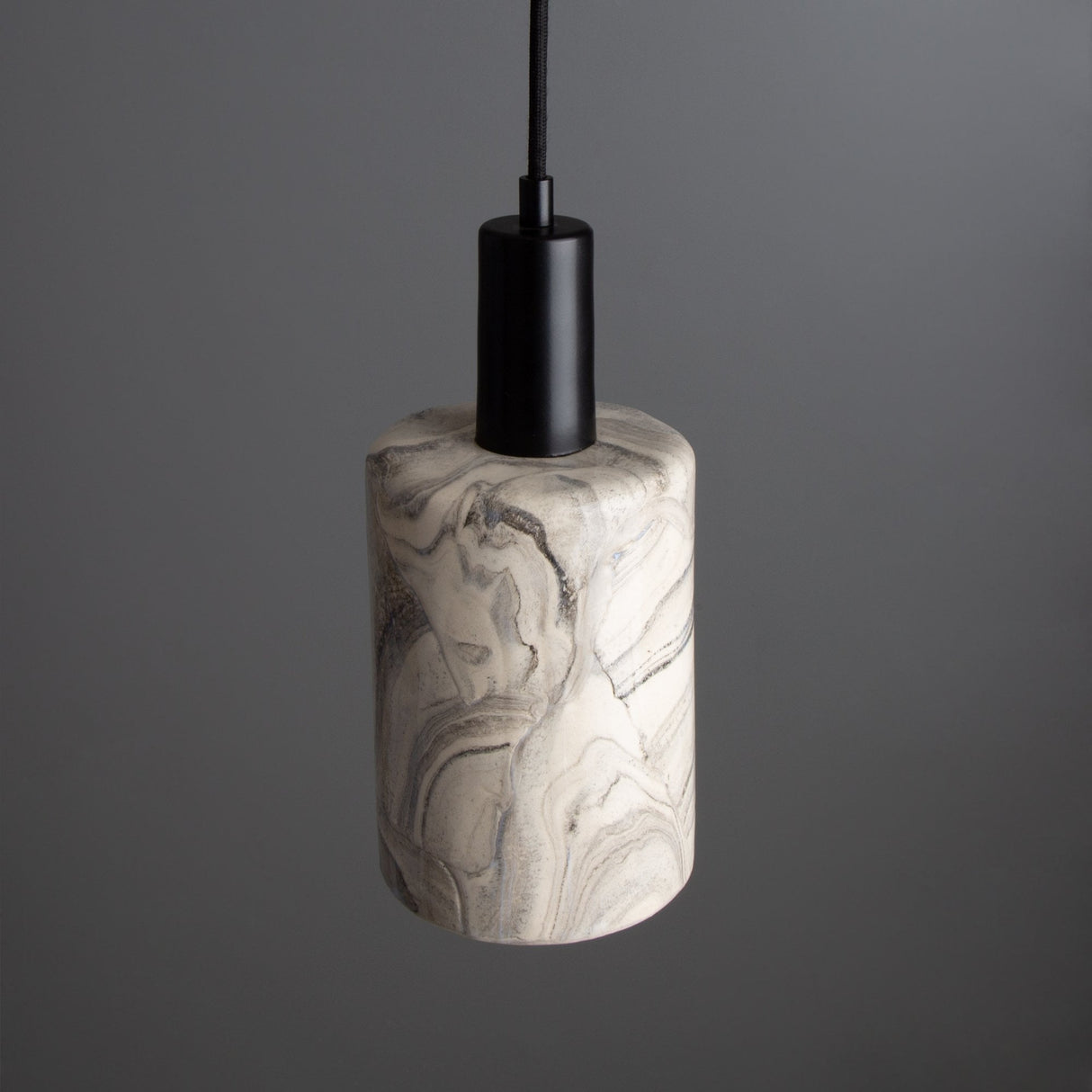 Marbled Senna Pendant - Antique Brass Finish