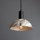 Kauri Marbled Ceramic Pendant Light with Antique Brass Finish