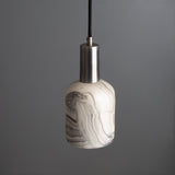 Marbled Osier Pendant in Antique Brass Finish