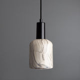 Marbled Osier Pendant in Antique Brass Finish