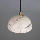 Marbled Ferox Pendant Light - Antique Brass and Ceramic Finish