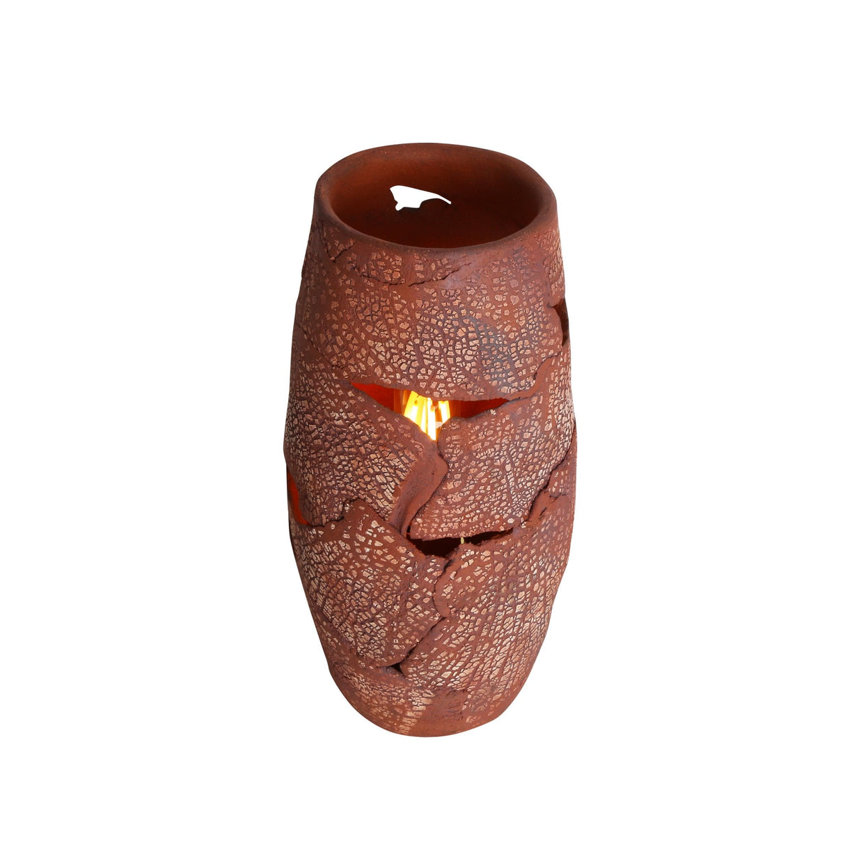 Rustic Carya Table Lamp - Red Iron Finish