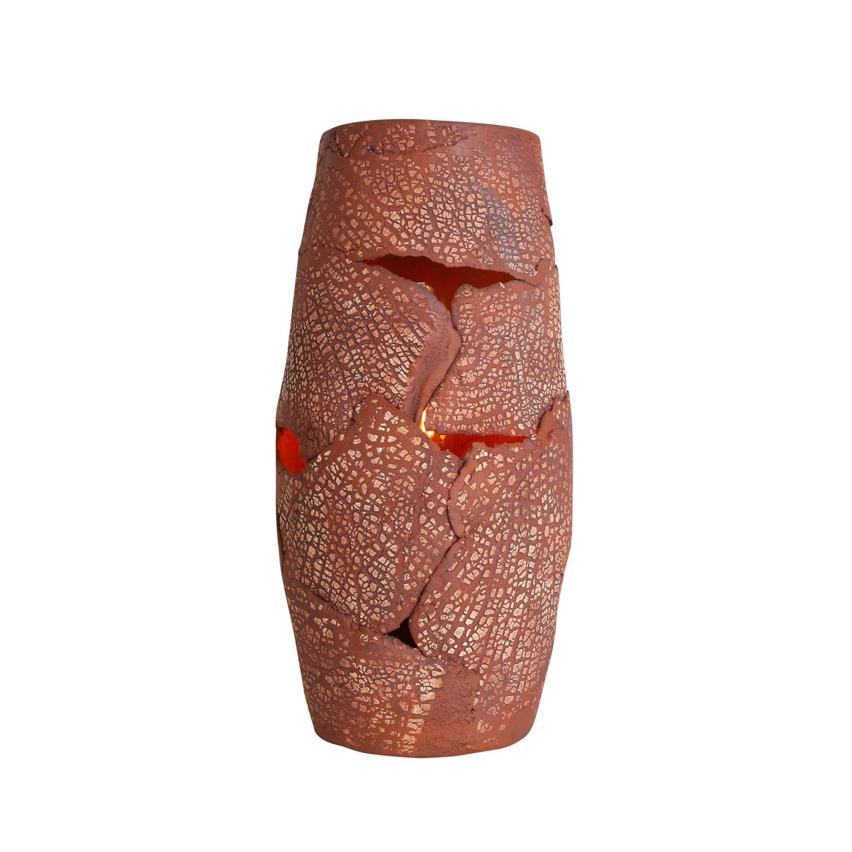 Rustic Carya Table Lamp - Red Iron Finish