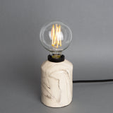 Marbled Elegance Table Lamp with Antique Brass Accents