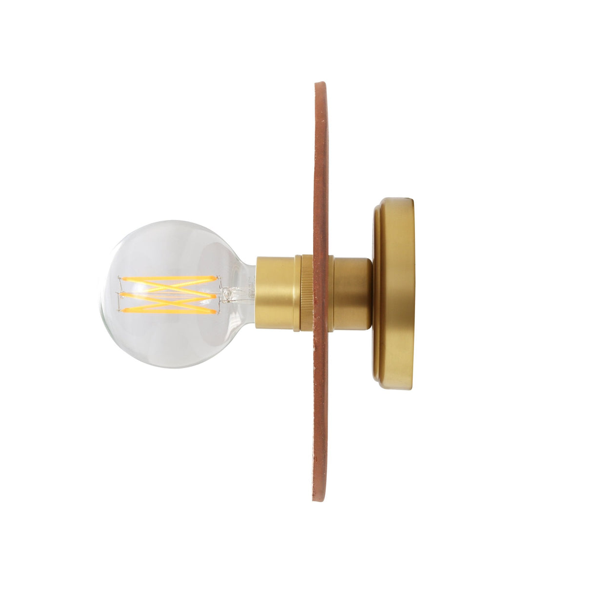 Rustic Red Iron Wall Light - Bog Oak Ceramic Design