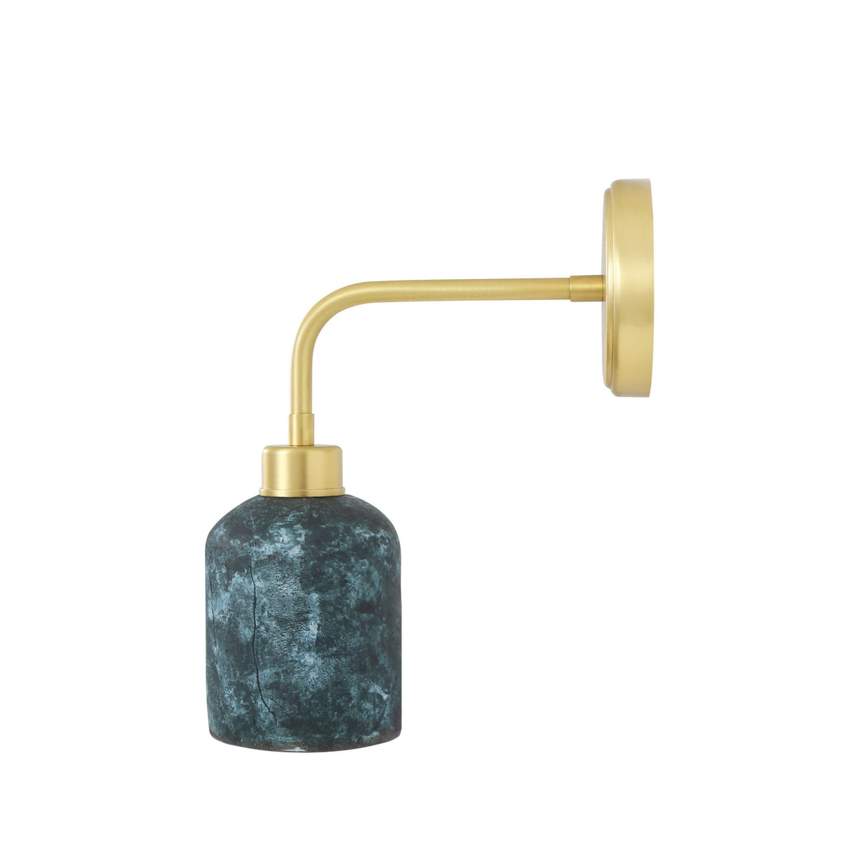Elegant Blue Earth and Antique Brass Osier Wall Sconce
