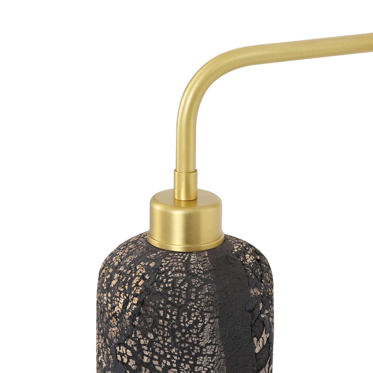 Elegant Osier Wall Sconce - Black Clay and Antique Brass Finish