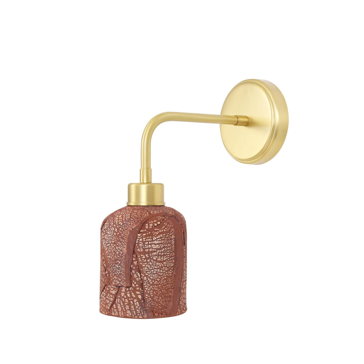 Osier Wall Light - Rustic Red Iron with Antique Brass Finish