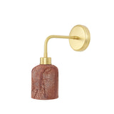 Osier Wall Light - Rustic Red Iron with Antique Brass Finish