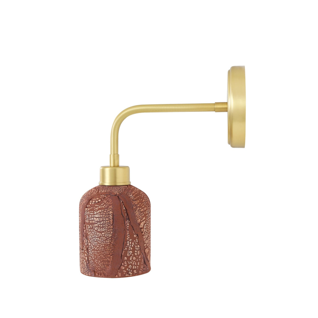 Osier Wall Light - Rustic Red Iron with Antique Brass Finish