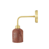 Osier Wall Light - Rustic Red Iron with Antique Brass Finish