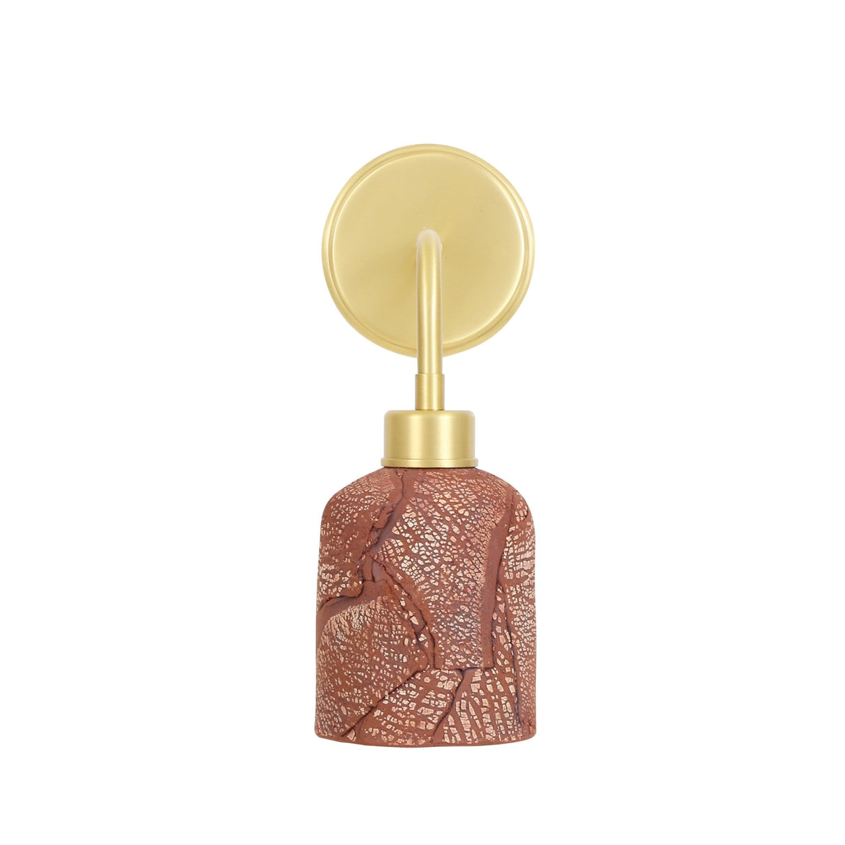 Osier Wall Light - Rustic Red Iron with Antique Brass Finish