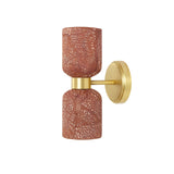 Blossom Wall Light - Red Iron with Antique Brass Accents