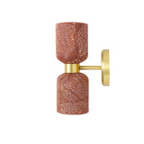 Blossom Wall Light - Red Iron with Antique Brass Accents