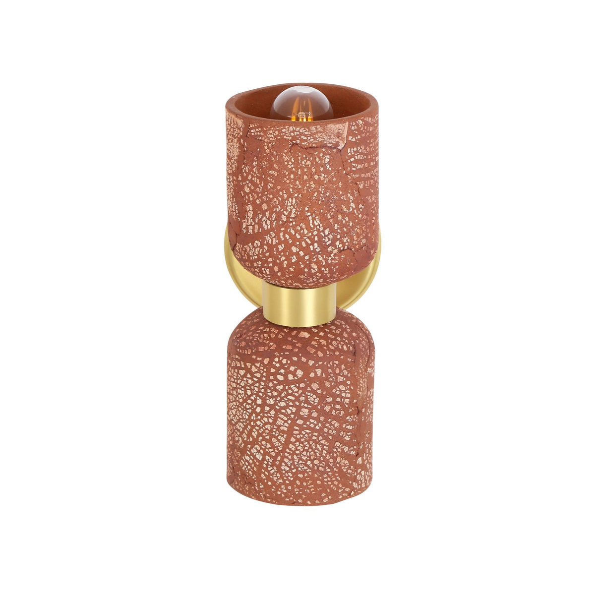 Blossom Wall Light - Red Iron with Antique Brass Accents
