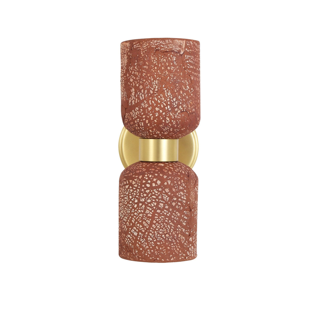 Blossom Wall Light - Red Iron with Antique Brass Accents