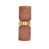 Blossom Wall Light - Red Iron with Antique Brass Accents