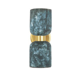 Blue Earth and Antique Brass Sakura Blossom Wall Light